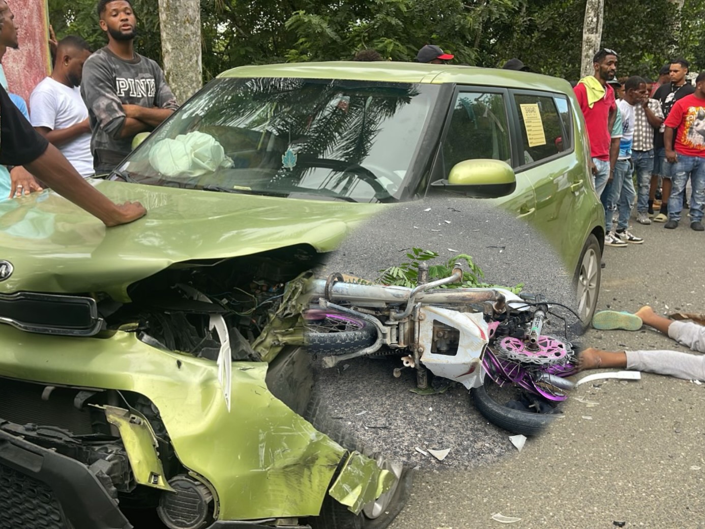 Joven de 19 años muere al chocar motocicleta con carro en Sabana Grande de Boyá